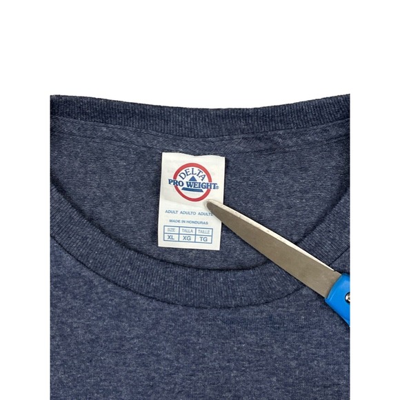 Blessed Girl Long Sleeve Galatians 5:22 Blue T-Shirt Sz‎ XL Delta Pro Weight - Picture 5 of 7